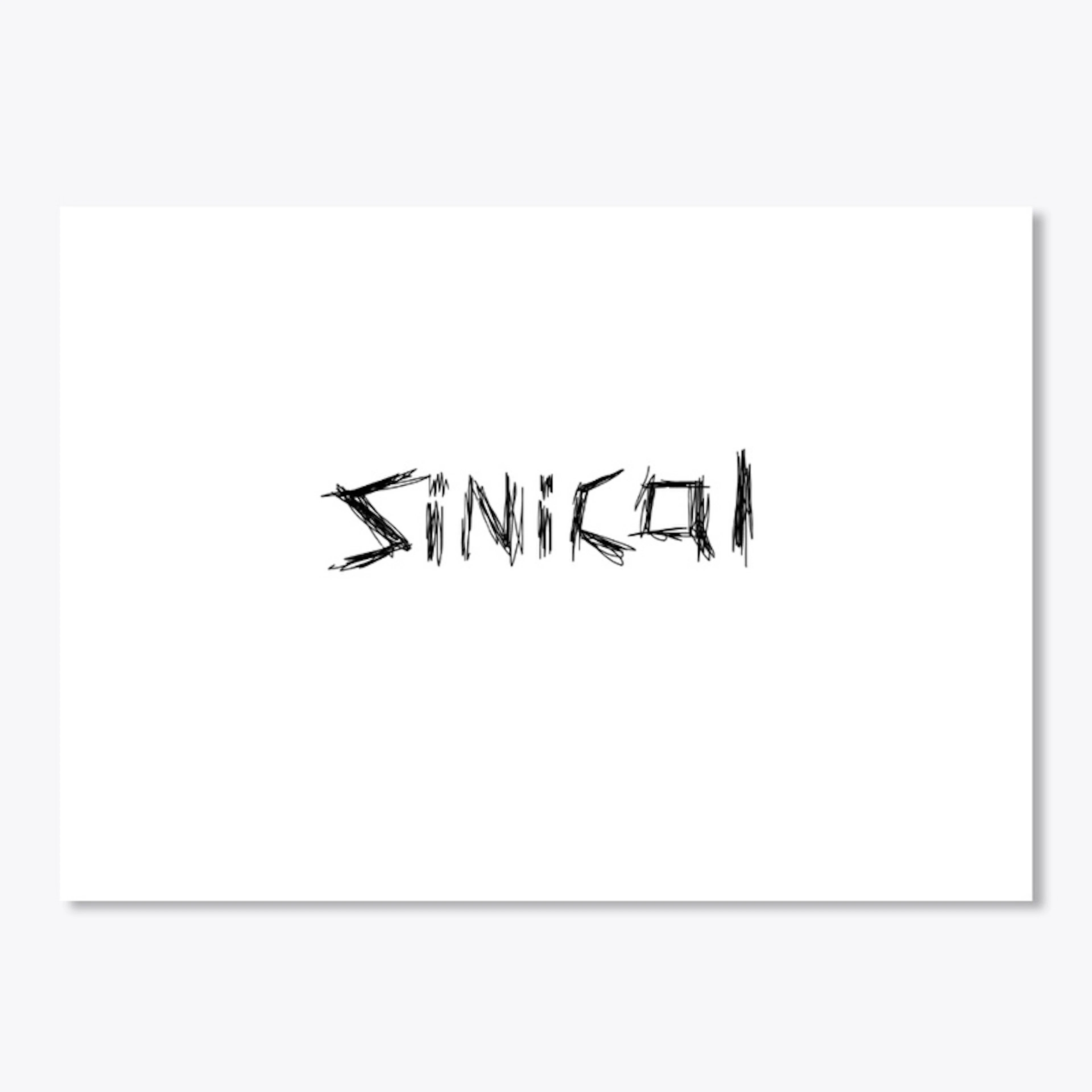 Sinical Skate CO scratch font sticker