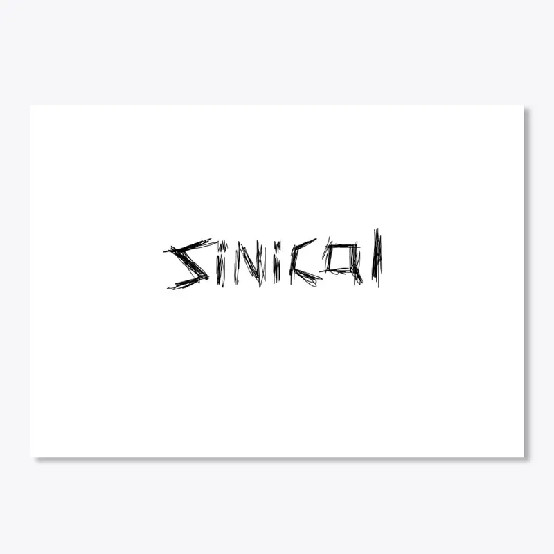 Sinical Skate CO scratch font sticker